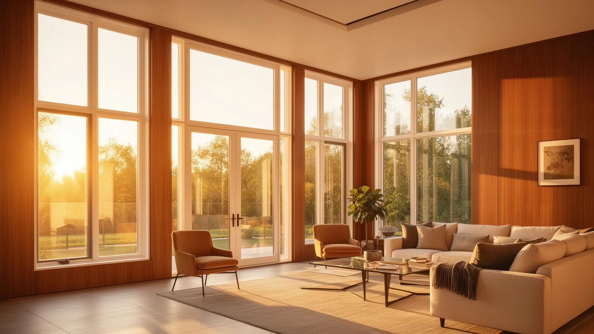 Modern home with beautiful replacement windows